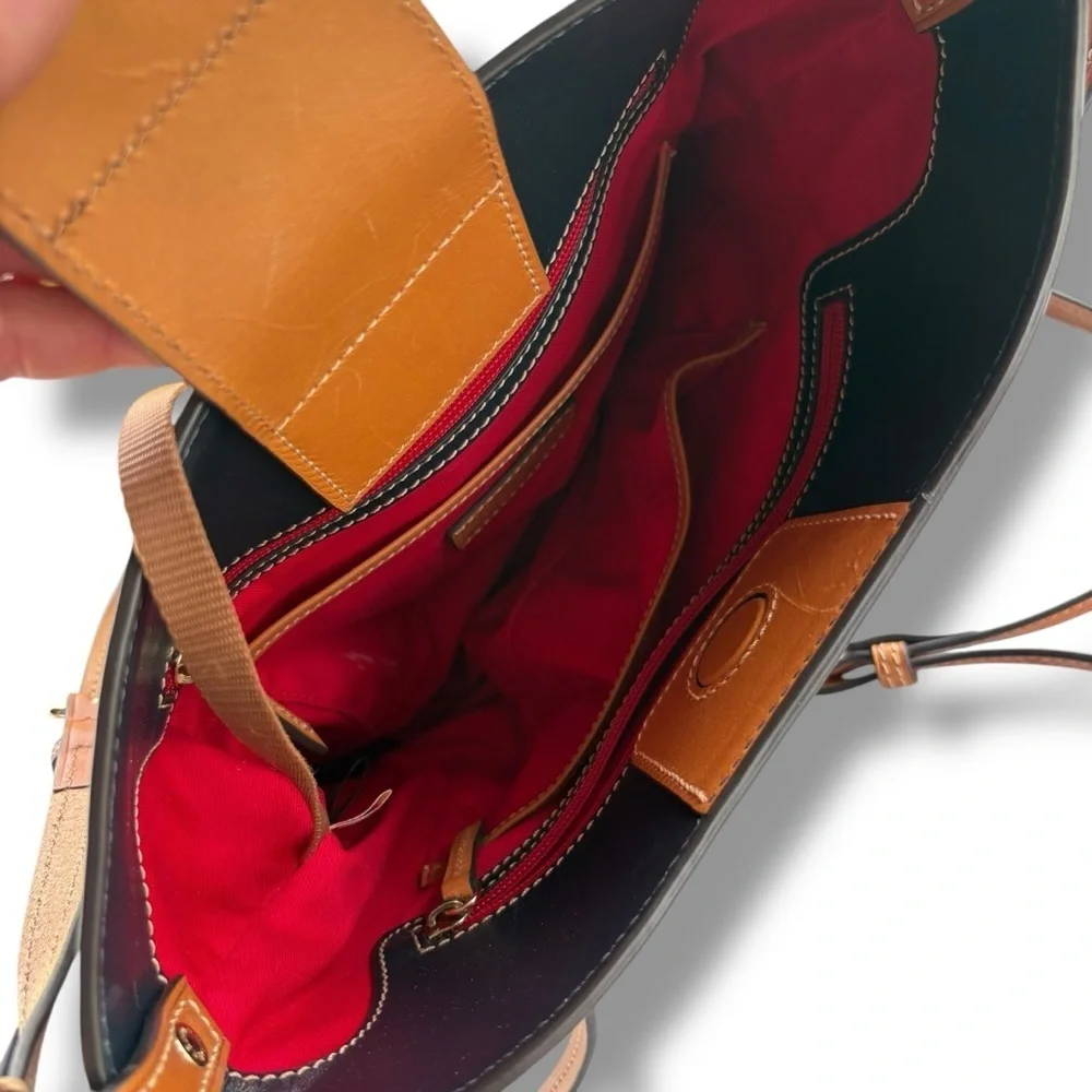 Dooney & Bourke Florentine Ridley Crossbody Bag Navy Leather - Picture 3 of 10